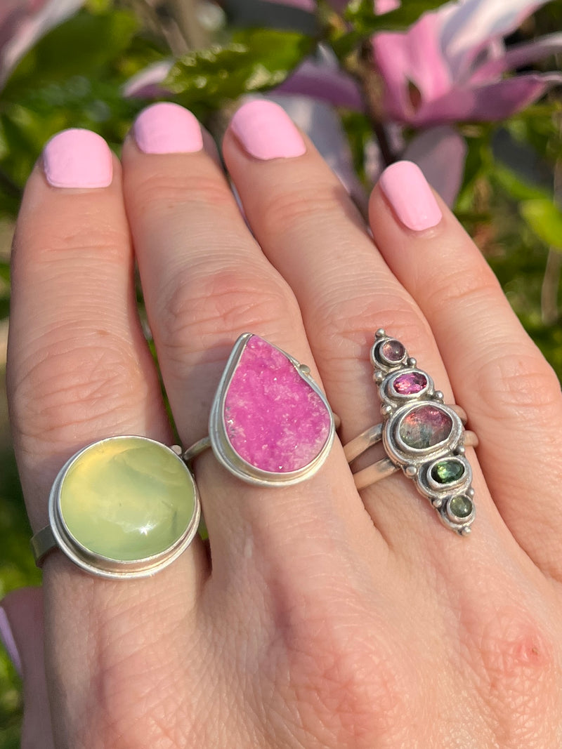 Watermelon Tourmaline Ombre Ring