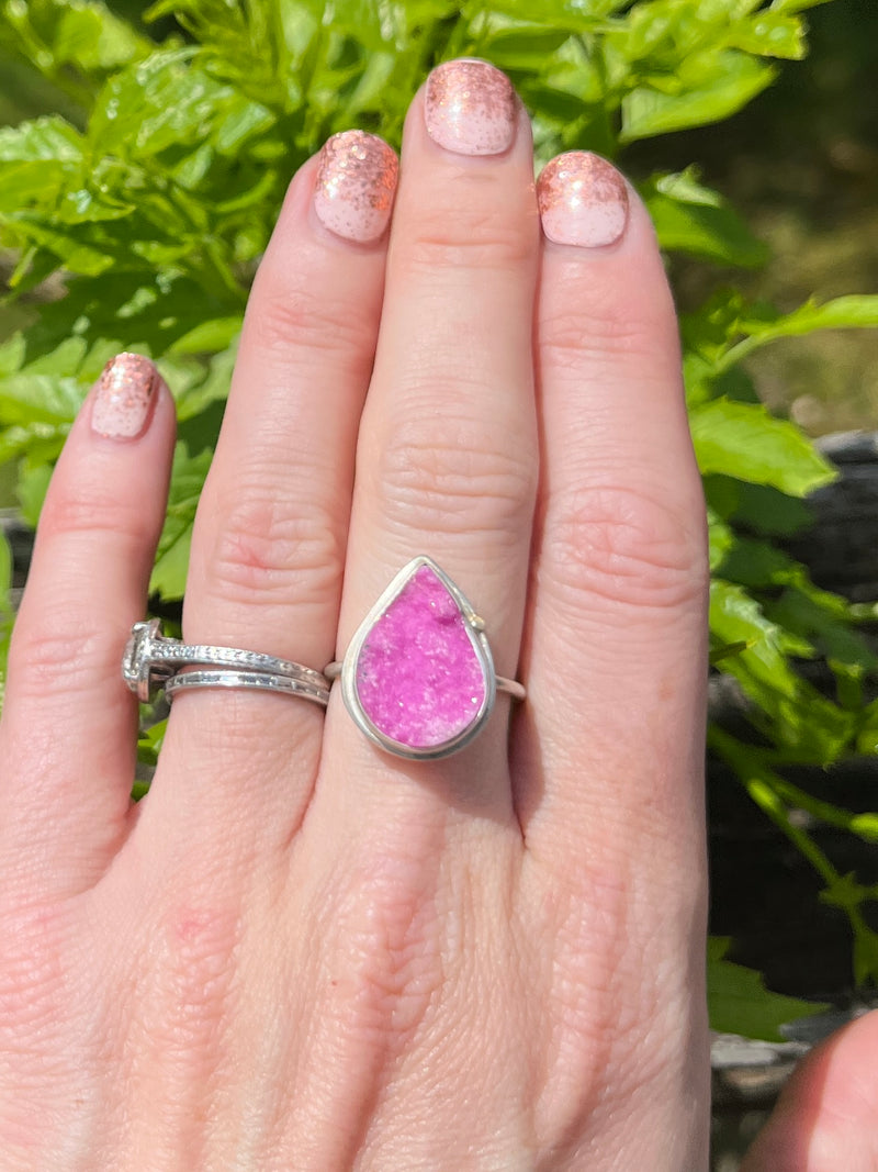 Pink Cobalto Calcite Orbit Ring