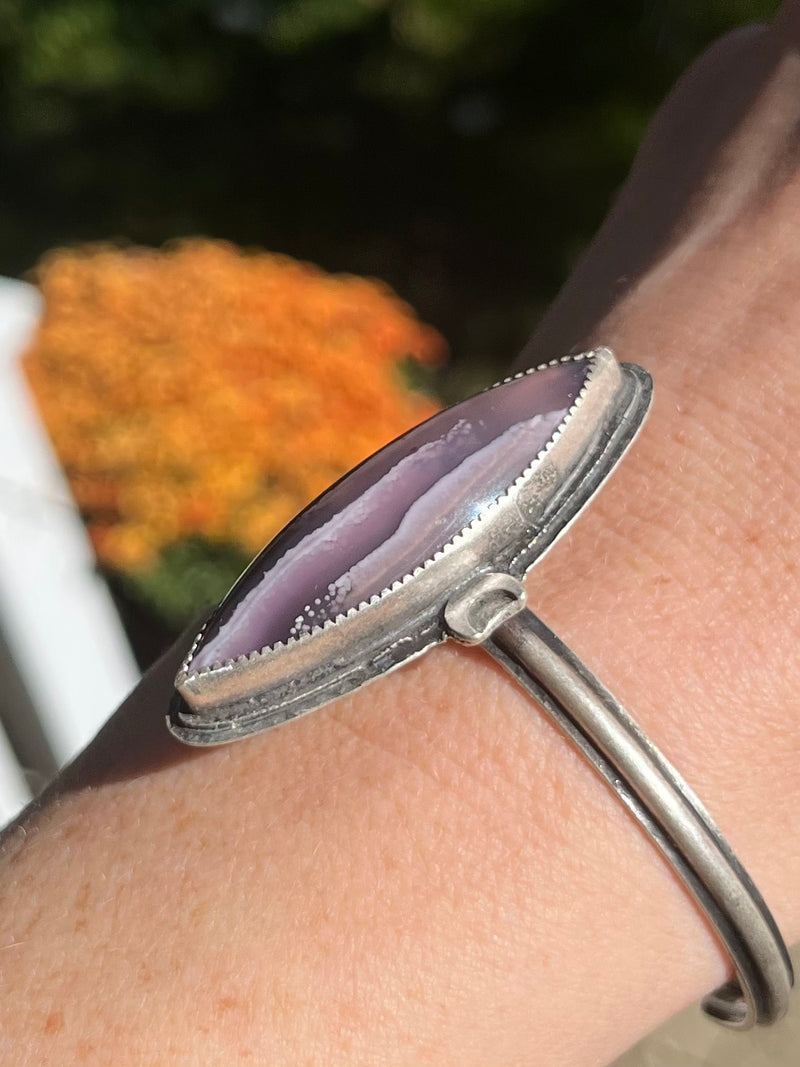 Navette Purple Passion Crescent Cuff Bracelet