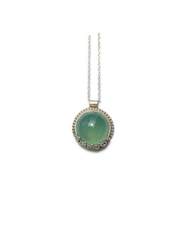 Green Chrysoprase Round Necklace