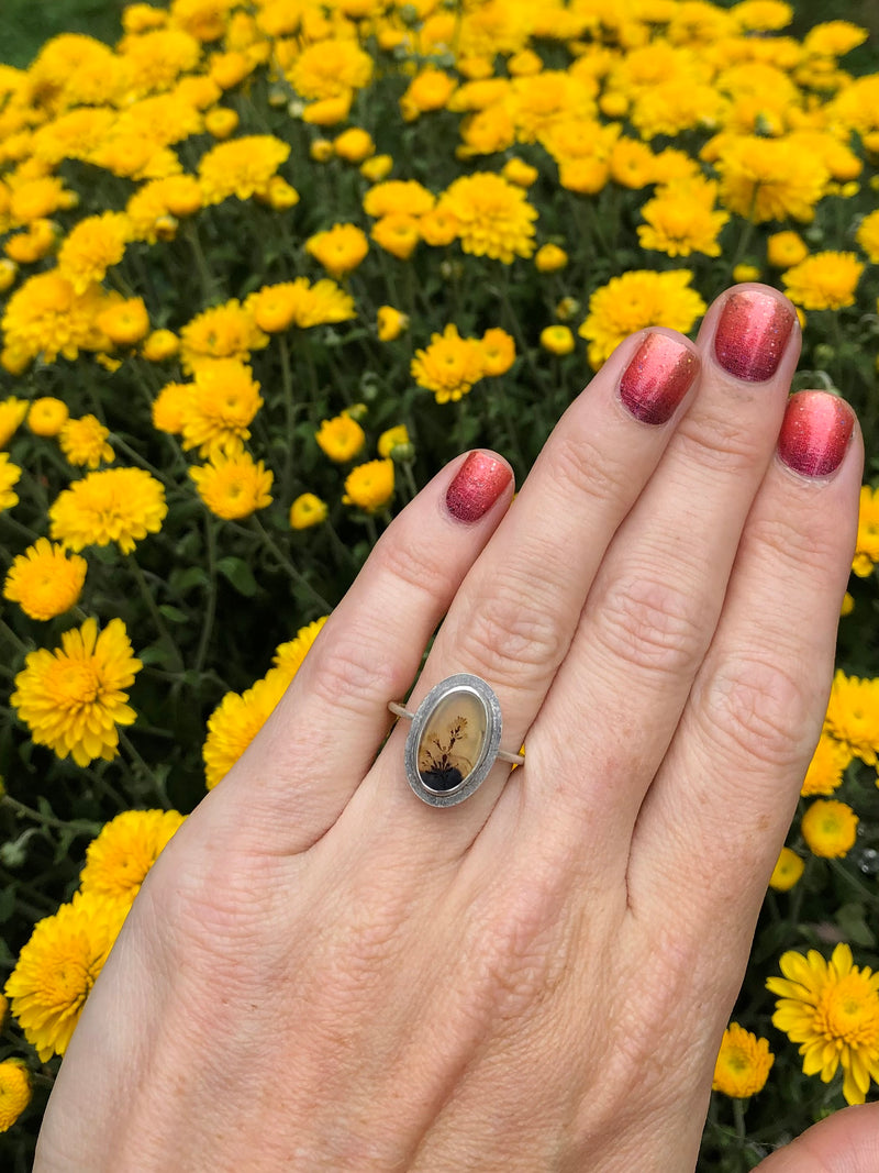 Oval Moonlight Forest Ring