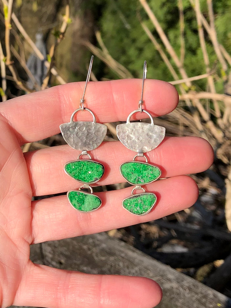 Green Tier Earrings