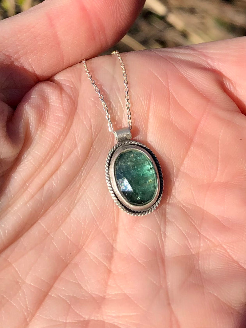 Green Kyanite Oval Necklace