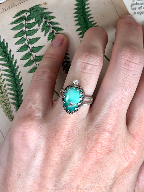 Turquoise And Diamond Ring