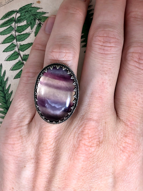 Fluorite Oval Ring