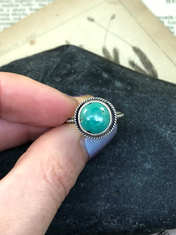 Tibetan Turquoise Round Ring