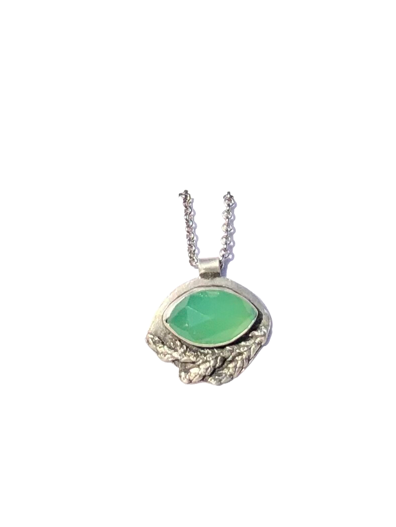 Chrysoprase Marquise Branch Necklace