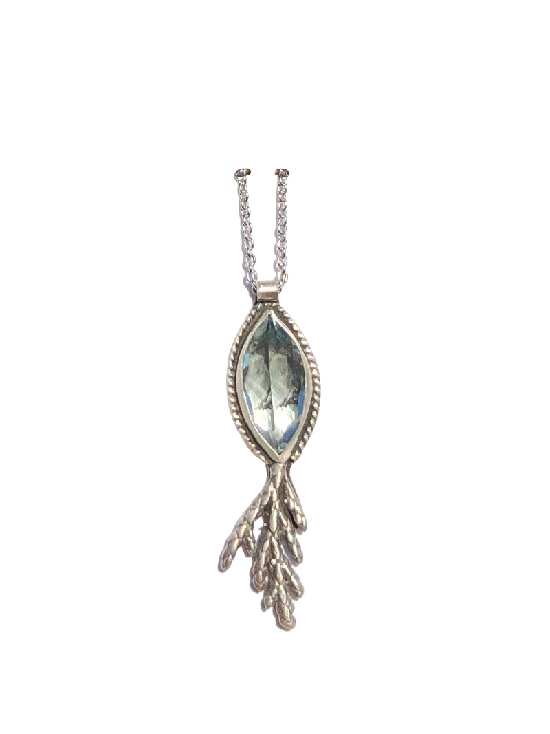 Aquamarine Marquise Branch Necklace