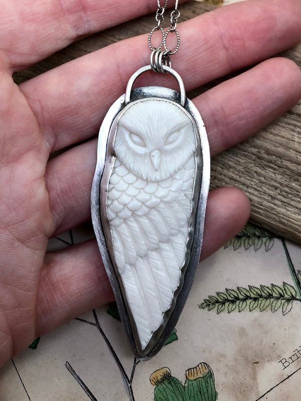 Carved Owl Necklace