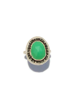 Green Sparkle Aurora Ring