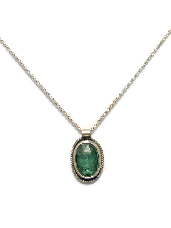 Green Kyanite Oval Necklace