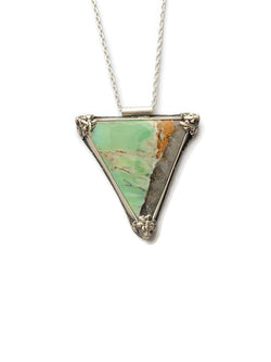 Minty Green Variscite Triangle Necklace