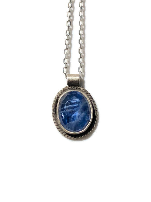Oval Faceted Blue Kyanite Layering Necklace