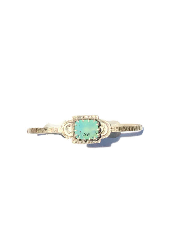 Peruvian Blue Opal Cuff Bracelet