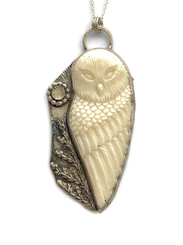 Owl Wing Statement Necklace