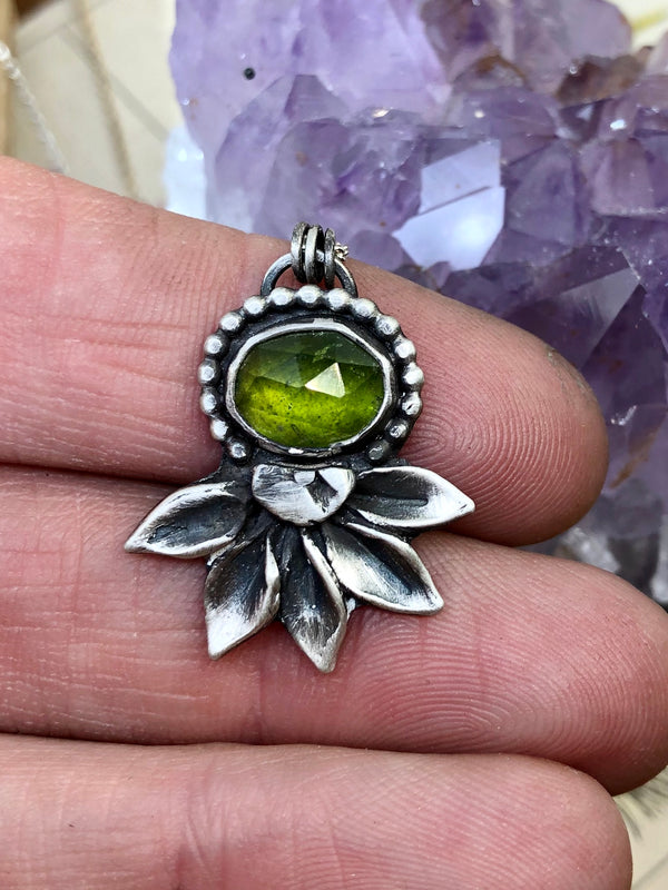 Green Lotus Necklace
