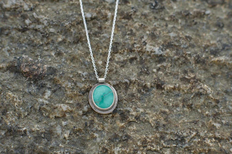 Hubei Turquoise Oval Layering Necklace