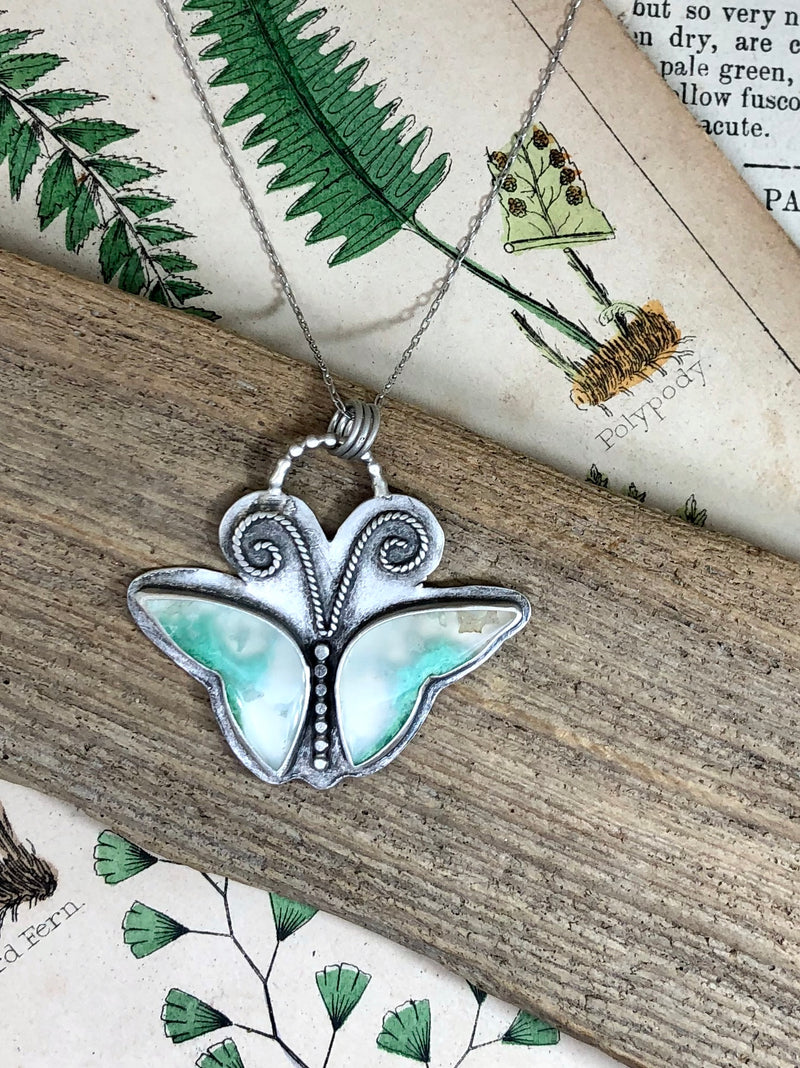 Chrysoprase Butterfly Necklace