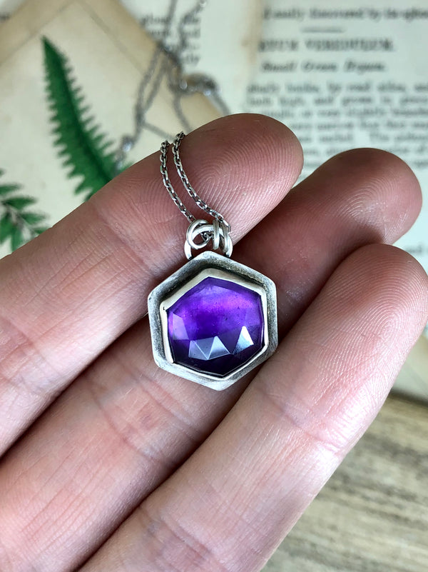 Amethyst Hex Necklace