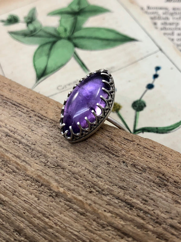 Amethyst Crown Ring