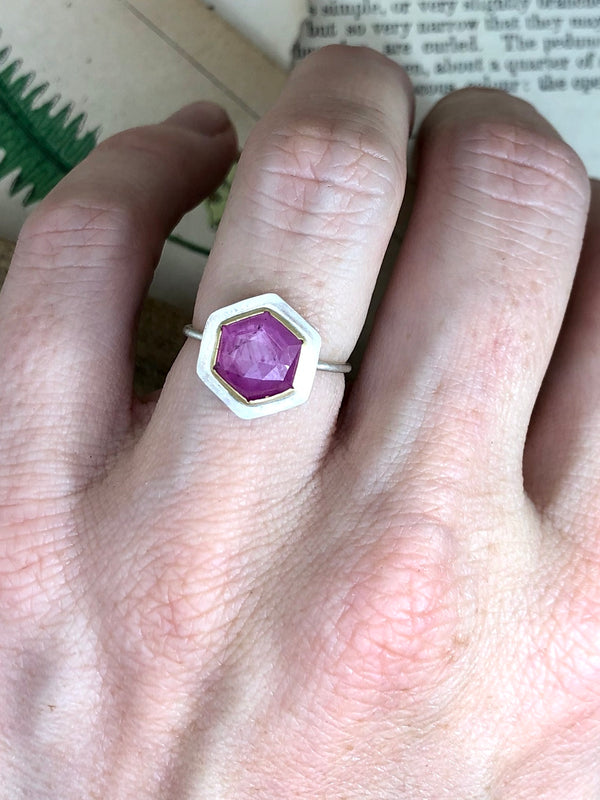 Ruby Hex Ring