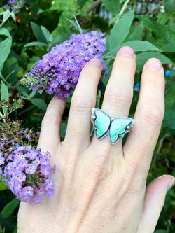 Chrysoprase Butterfly Ring 1
