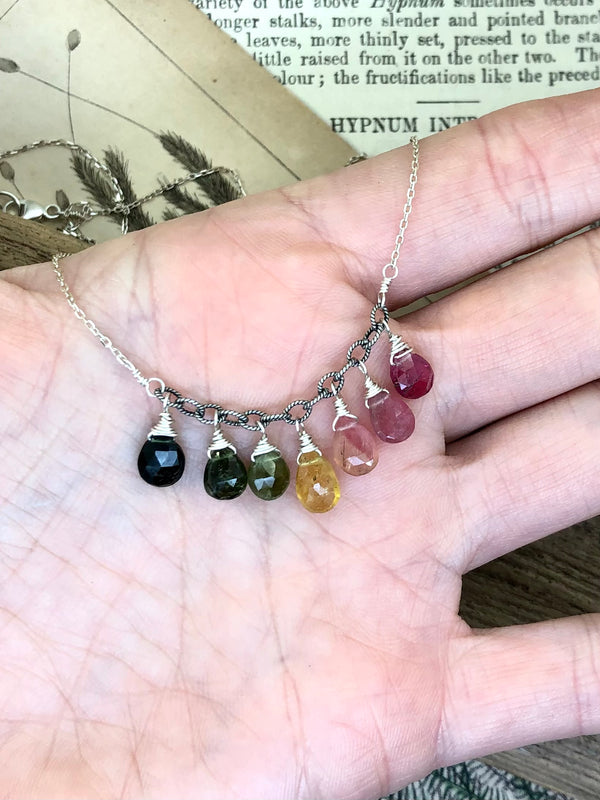 Rainbow Tourmaline Layering Necklace