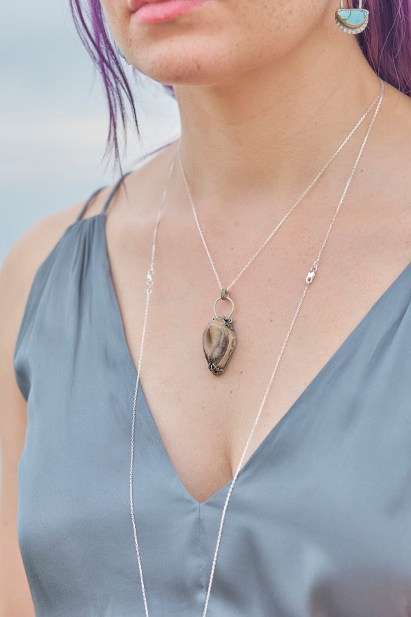 Shell Druzy Necklace - Small