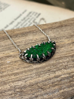 Sparks of Green Necklace 2