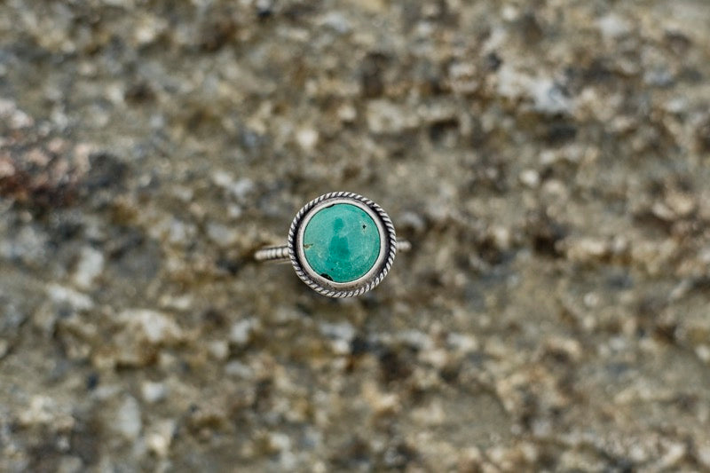 Tibetan Turquoise Round Ring